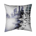 Fondo 26 x 26 in. Silhouette of A Forest-Double Sided Print Indoor Pillow FO2776787